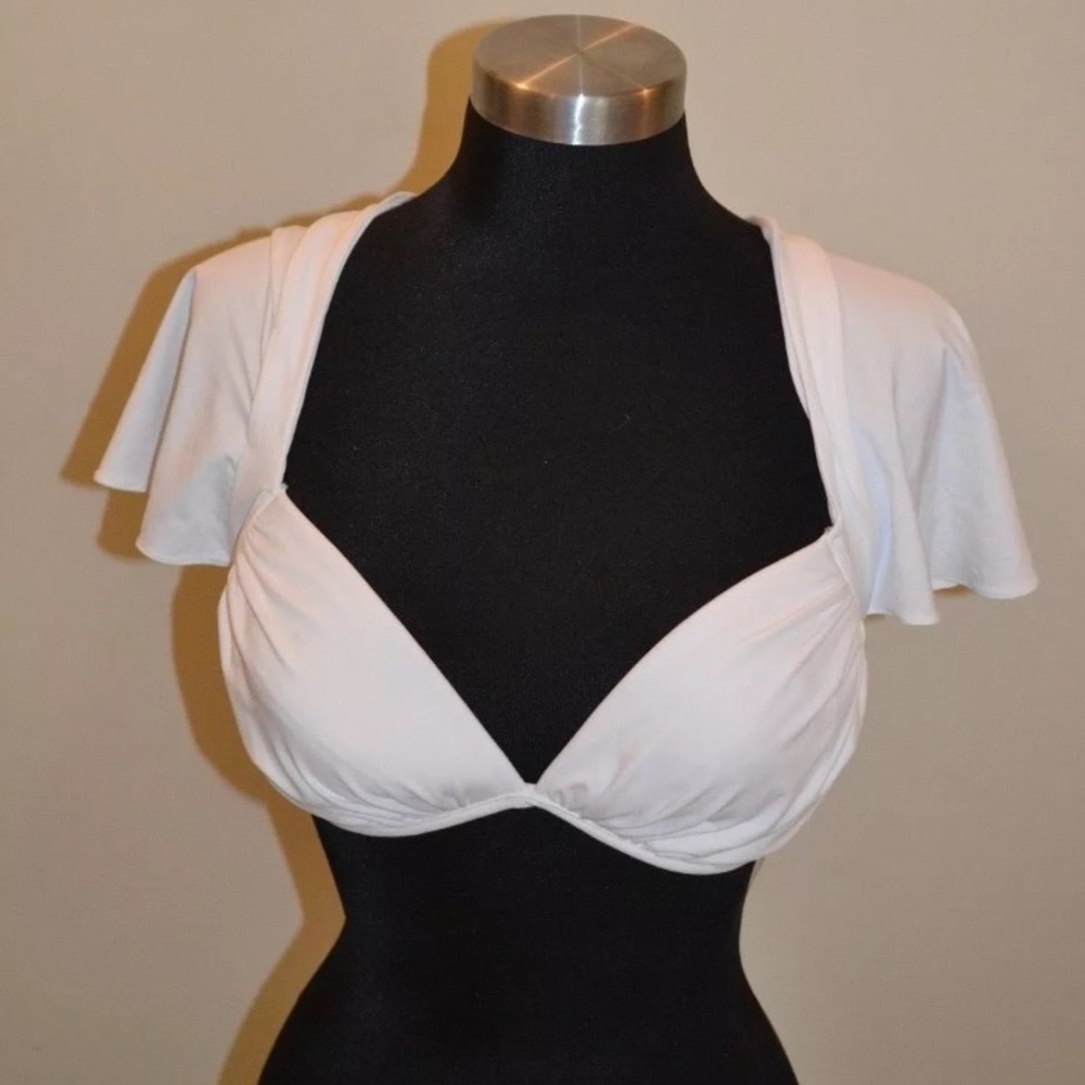 MICHAEL KORS CAP SLEEVE BIKINI TOP